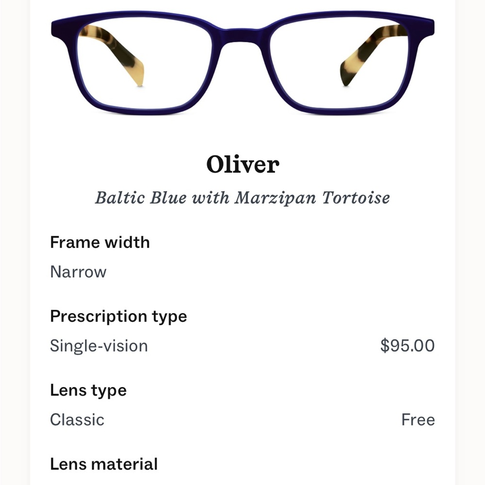 Warby Parker “Oliver” Glasses